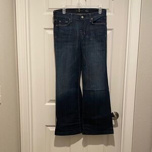 7 For All Mankind Dark Blue Flare Jeans
